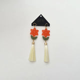 Botanical-Inspired Lightweight Acrylic Earring: Daffodil