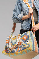 *Ruggine* Hand weaving Boho chic duffel