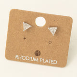 Mini Triangle Stud Earrings: G