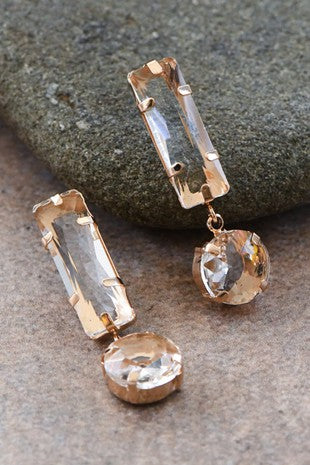 Glass Crystal Drop Earrings