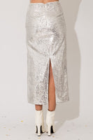SEQUIN MAXI SKIRT WITH BACK SLIT