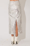SEQUIN MAXI SKIRT WITH BACK SLIT