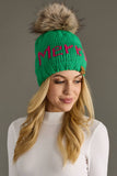 Bright Green Merry Pom Hat