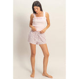 Polka Dot Drawstring Shorts