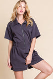 SCUBA ZIP UP ROMPER