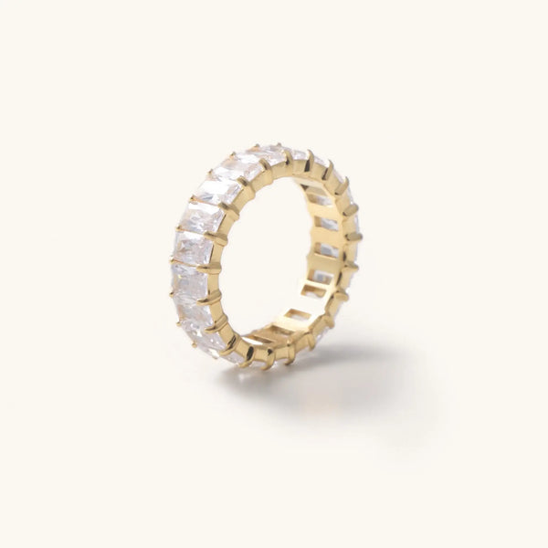 Waterproof Gold Crystal Ring