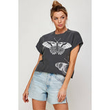 BUTTERFLY DROPPED  VINTAGE GRAPHIC CROP TOP