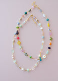 Mariposa Beaded Necklace: Pastel
