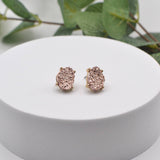 Druzy Sparkly Stone Crystals Stud Earrings