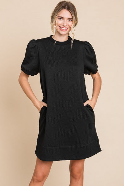 Textured Dress with Pockets
