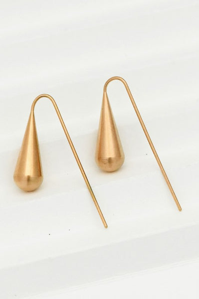 18K Gold Dipped Non-Tarnish Stainless Steel Threader Drop Earring