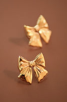 Gold Bow Knot Stud Earrings
