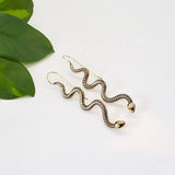 Brass Snake Statement Earring