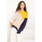 Colorblocked Knit Sweater