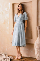 Vintage Wash Denim Midi Dress