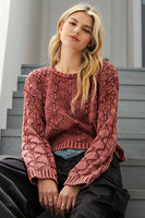 CROCHET PATTERN LONG SLEEVE SWEATER TOP