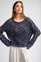 CROCHET PATTERN LONG SLEEVE SWEATER TOP