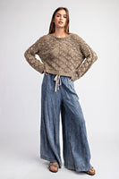 CROCHET PATTERN LONG SLEEVE SWEATER TOP
