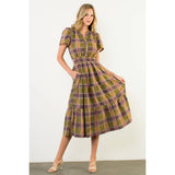 Short Sleeve Tiered Maxi Dress