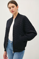 COMFY WAVE QUILTED BOMBER JACKET