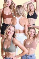 Ribbed Racer Back Bralette