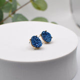 Druzy Sparkly Stone Crystals Stud Earrings