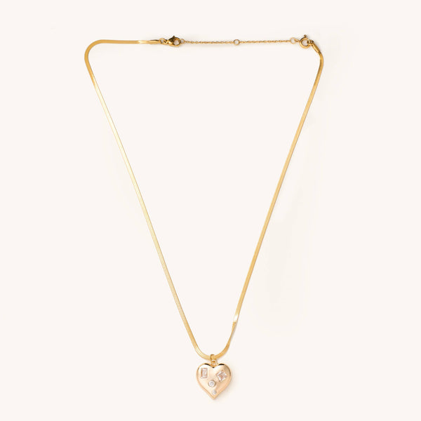 Caroline Gem Heart Necklace
