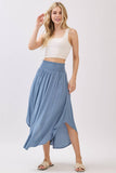 Smocked Waist Flowy Skirt - VNS16762