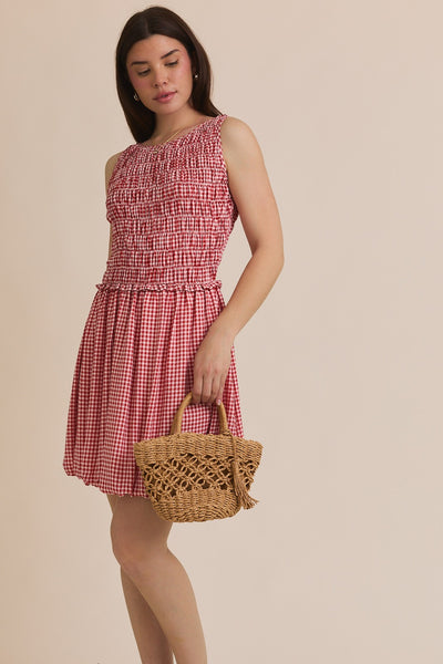 Bubble Hem Gingham dress