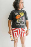 Joy wildflower | pepper comfort colors boxy cropped tee