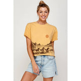 WILD HORSES DESERT  GRAPHIC CROP TOP