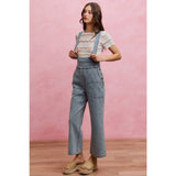 LOW NECKDROP OVERFIT DENIM JUMPSUIT