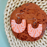 Coral Floral Dangle Earrings - Wholesale