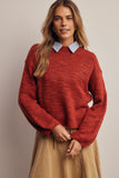 Slouchy Mock Knit Sweater