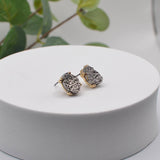 Druzy Sparkly Stone Crystals Stud Earrings