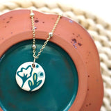 Charm Necklace Berry Floral - Wholesale