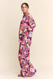 DP67057-FLORAL PRINT WIDE-LEG PANTS WITH DRAWSTRING WAIST