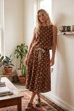 Retro Dot Tank & Midi Skirt Set