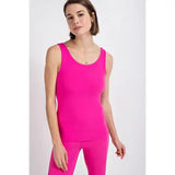 Round neck sleeveless tank
