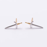 14K Gold Plated Dagger Stud Earrings