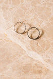 Chai Circle Stud Earrings | White Gold Plating