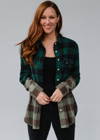 Green & Black Plaid Flannel