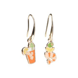 Bloody Mary Earrings - Gold Statement Alcohol Jewelry