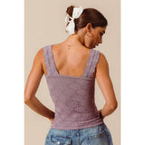 FLORAL JACQUARD SEAMLESS TANK TOP