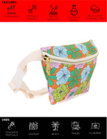 83858: Fanny Pack |Ultra-Slim| Recycled RPET | Floral Orange