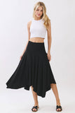 SOLID HANDKERCHIEF HEMLINE SKIRT - VGS800023