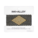 Brooklyn Diamond Beaded Stretch Bracelet Black Wholesale