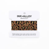 Brooklyn Cheetah Print Beaded Stretch Bracelet Mocha Wholesale