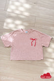 BOW PUFF Cropped Mineral Graphic Top