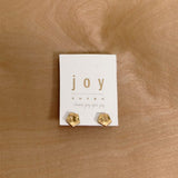 Hammered Pentagon Stud Post Earring